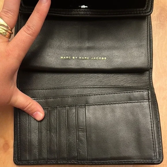 Marc By Marc Jacobs Black and Gold Textured Clutch - Picture 4 of 8